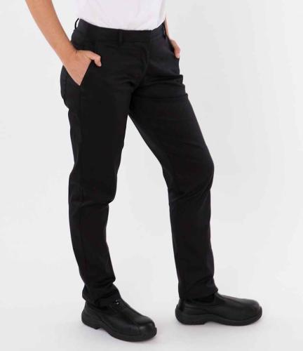 ADC Ladies Slim Fit Stretch Trousers - BLK - 10